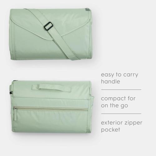 Little Unicorn 5'x10' XL Outdoor Family Picnic & Beach Blanket | Durable & Water-Resistant Fabric | Compact Fold & Easily Wipes Clean | Zipper Pocket (Woodland Mushroom)