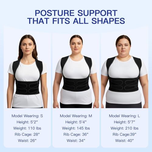 MEDIUM Posture Corrector for Women & Men, Back Brace Straightener with Adjustable Support, Relief for Neck/Shoulder/Back Pain, Scoliosis & Hunchback Correction, Breathable Mesh Design