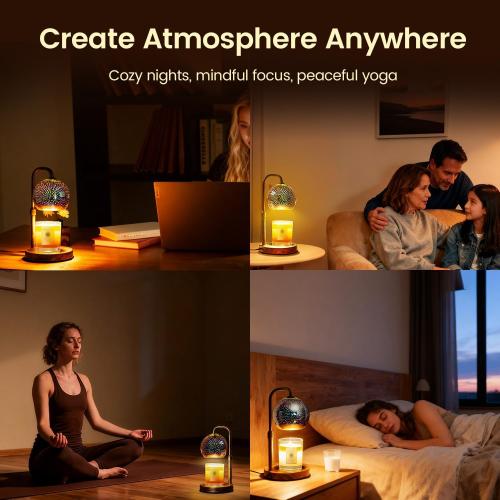 Glocusent Candle Warmer Lamp with Timer