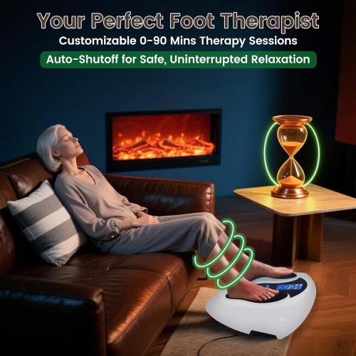 Neuropathy Pain Relief for Feet Massager Pro, 3D EMS Foot Massager for Neuropathy 8 TENS Pads, Electric Foot Health Nerve Muscle Stimulator Circulation for Plantar Fasciitis - FSA HSA Approved