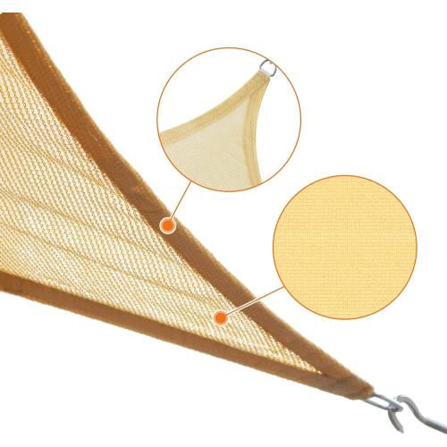 Artpuch Rectangular Breathable UV Block Sun Shade Sail Outdoor Covering Cloth for Deck, Backyard, 16'X20', Sand (Customized Available)