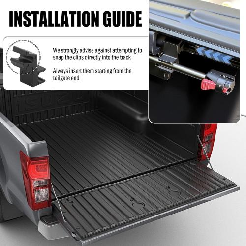 4PCS Upgrade Truck Tonneau Cover Prop Rod Clips Set,Compatible with Undercover Truck Bed Cover Parts Prop Rod Replacement for Enhanced Stability,Hard Tonneau Covers Parts