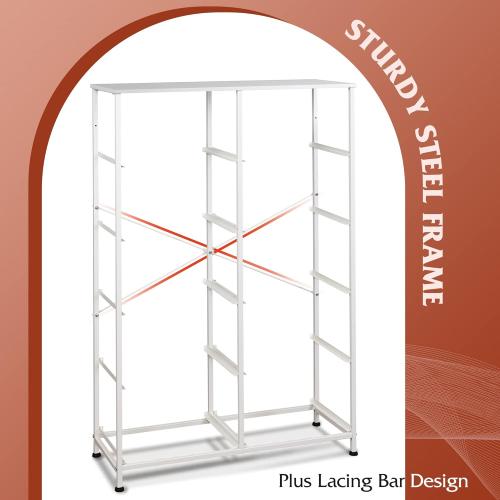 WLIVE Fabric Dresser for Bedroom with 10 Drawers, Tall Chest of Drawers, White Dressers Bedroom Furniture, Storage Organizer Unit with Bins for Closet, Hallway, Living Room, Entryway