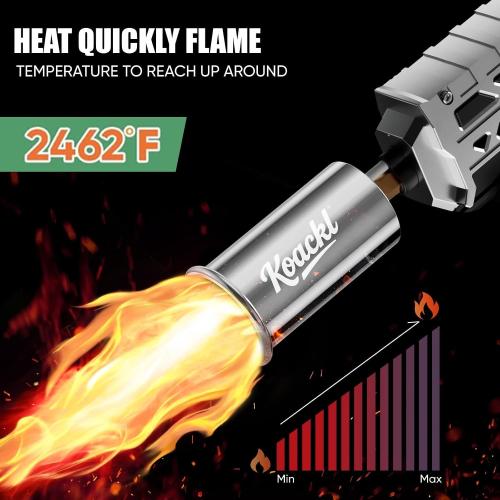 KOACKL 24 CSA Propane Torch Gun 2372°F Adjustable Flame Campfire