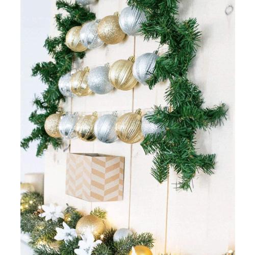 Prelit Christmas 9 Ft Battery Operated Garland with 50 LED Lights - Lighted Xmas Mantel Decor