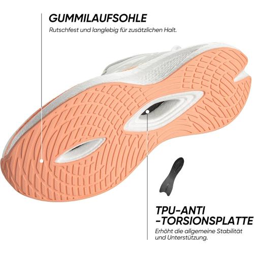 Size 11 Color White Women's Running Walking Tennis Shoes Comfortable Non-Slip FlyLife Breathable Athletic Workout Gym Cross Trainer Sports Sneakers