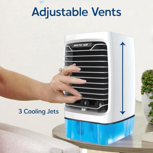 Arctic Air Chill Zone XL Evaporative Cooler with Oscillating Fan, Auto-Off Timer, Portable Fan with 4 Adjustable Speeds, 16-Hour Cooling Fan for Bedroom, Living Room, Office & More,White