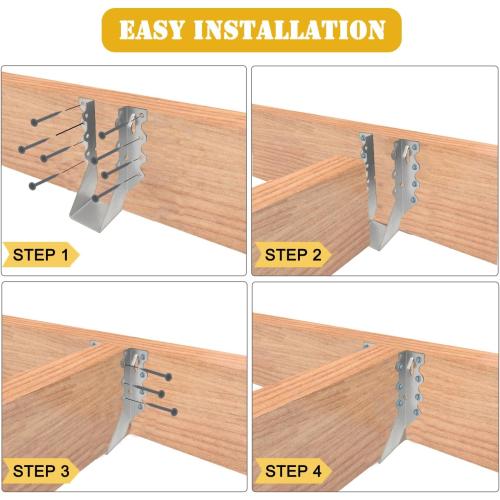 [25 Pack] 2x6 Joist Hanger, 18 Gauge LU26 Galvanizing Face Mount Joist Hangers, Wood Hurricane Ties, Rafters Tie