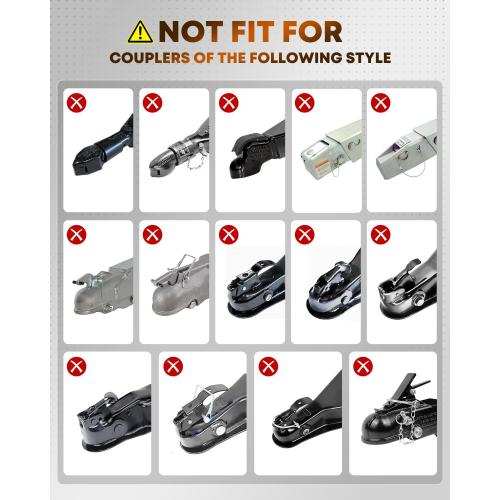 Kohree Trailer Coupler Lock for 2-5/16, 2, Anti Theft Tongue Lock