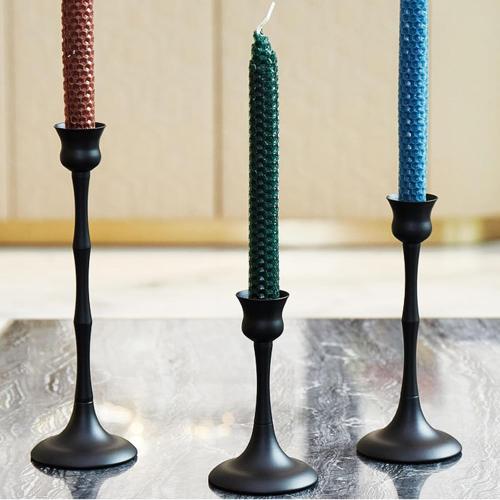 Elegant Metal Holder Retro French Type Candleholder Candlestick for Home Decoration Table Setting