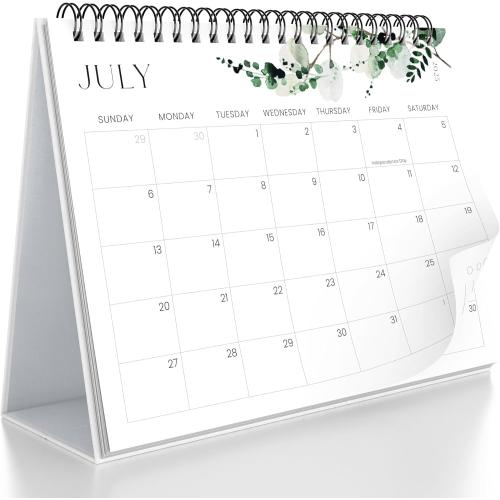 Aesthetic Desk Calendar 2025-2026 - Runs June 2025 until December 2026 - Beautiful Small Flip Desktop Calendar for Easy Organizing