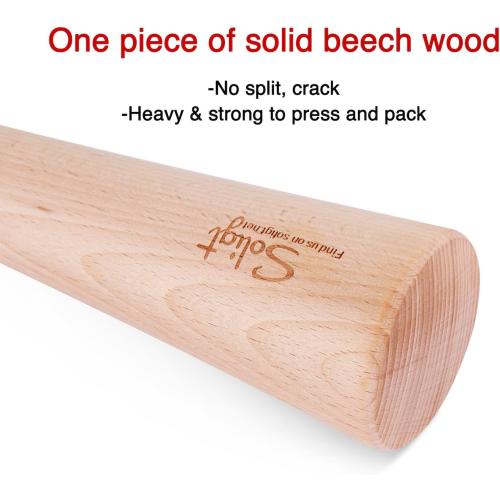 12 SOLIGT Sauerkraut Pounder for Mason Jars Vegetable Fermentation- One Piece of Solid Wood