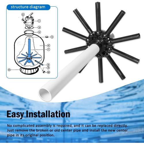 SX210DA Lateral Assembly/w Center Pipe for Hayward Pro Series Sand Filter S220T2, S244T2, S180T, S210T, S220T, S230T, S244T and Automatic Skimmers