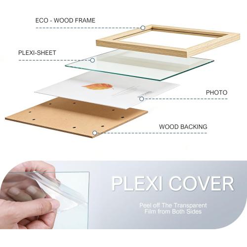 TONES FRAME DESIGN 16x24 Solid Wood Frame,Natural Oak Wood Picture Frame can Display Photo 16x24 Without Mat,Single Poster Frame for Wall Home Decor