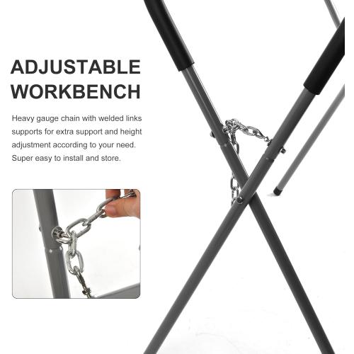 Color Blue 1000-Pound Capacity Portable Work Stand, Work Horse Foldable Work Table for Body Panels