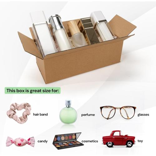 Rempry 40 Pack 9x4x3 Shipping Boxes Brown, Small Corrugated Cardboard Box for Mailing, Packaging Small Business, Kraft Mailer Boxes