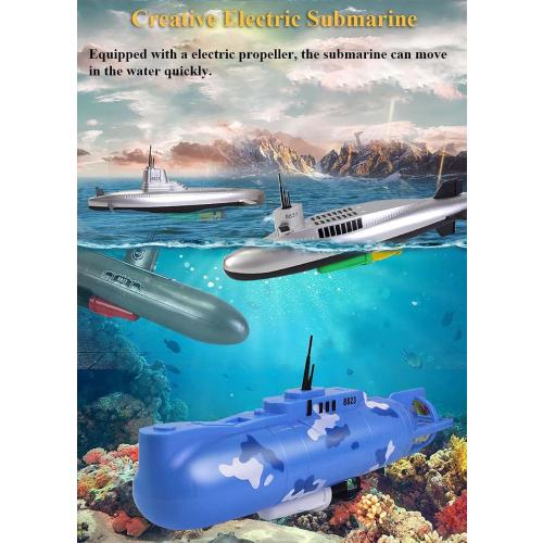 Electric Submarine Bath Toy - Funny Military Submarine Model, Floating Pigboat Water Toy for Kids (8823)