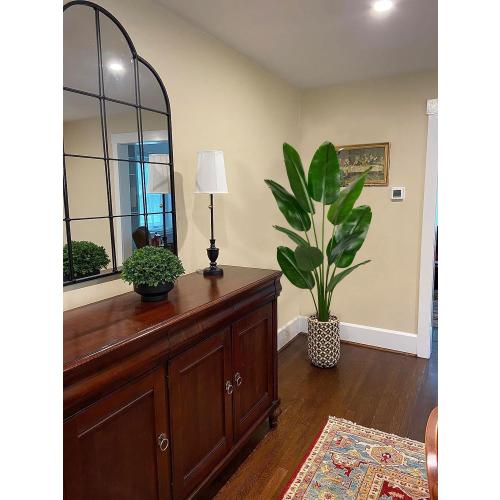 Aveyas 6ft Artificial Bird of Paradise Tree for Home Decor, 6 Feet Faux Floor Plant Fake Silk Banana Leaf Tropical Trees with Pot for Indoor Outdoor House Living Room (6 ft Tall)