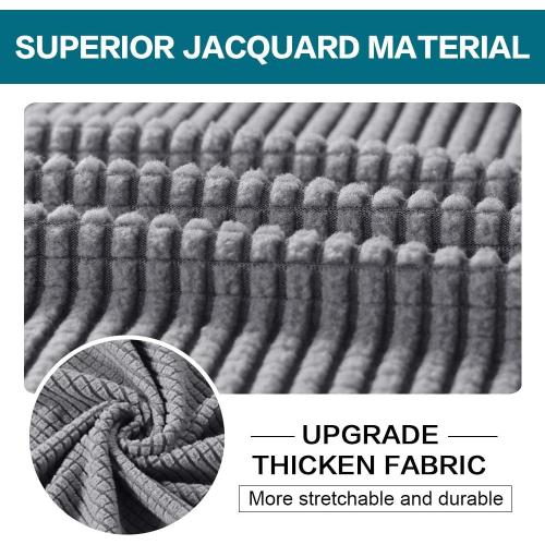 Turquoize 4 Piece Sofa Covers for 3 Cushion Couch Sofa Slipcover Soft Couch Cover for Dogs-Washable Sofa Furniture Covers with 3 Individual Large Cushion Covers (XL Sofa, Dove)
