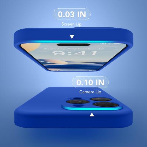 Magnetic for iPhone 13 Pro Max Case, Compatible with MagSafe, [Full Camera Protection][Screen Protector] Silicone Shockproof Protective Phone Case for iPhone 13 Pro Max 6.7, Klein Blue