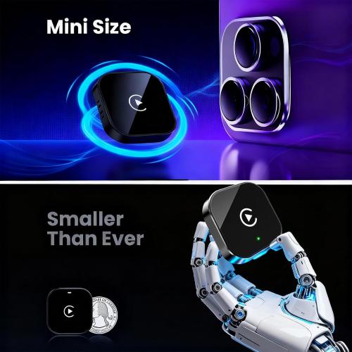 2026 Wireless CarPlay Adapter for iPhone & Android Device | Fast Auto-Connect, Stable Connection, Mini Size Plug，Apple iPhone & Android, 2-in-1 Adapter, Convert Wired to Wireless Dongle