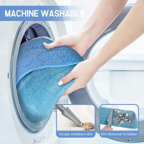 18 Professional Microfiber Mop Floor Cleaning System, Flat Mop with Stainless Steel Handle, 4 Reusable Washable Mop Pads, Wet and Dust Mopping for Hardwood, Vinyl, Laminate, Tile Cleaning