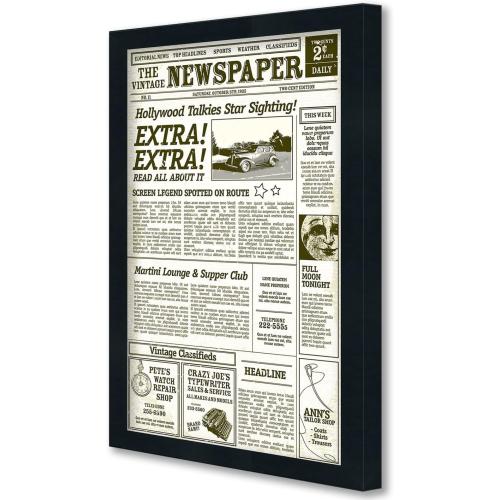 Size 12x24 Shadow Box & Newspaper Frame Black | 3/4 Depth of Usable Space| Interior Size 12x24 or 24x12 Inches| UV Resistant Acrylic, Acid-Free Backing, Wall Hangers | Made in USA
