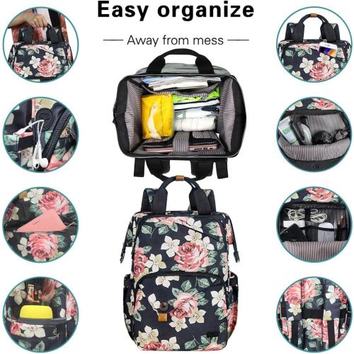 Hap Tim Carry on Backpack for Travel, Womens Laptop Backpack, Travel Backpack for Women, Work bag, Nurse Backpack, Nurses Week Gifts for Women（7651-BF）