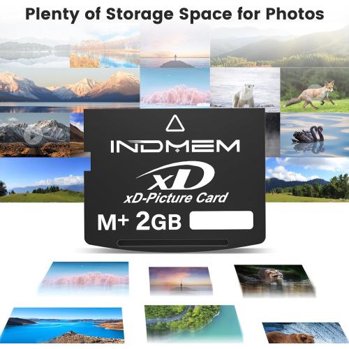 xD-Picture Card 2GB(Type M ) 2GB XD Flash Memory Cards for Olympus Fuji Fujifilm Old Digital Camera, Support Panorama Function,Create 3D Image and Digital Painting