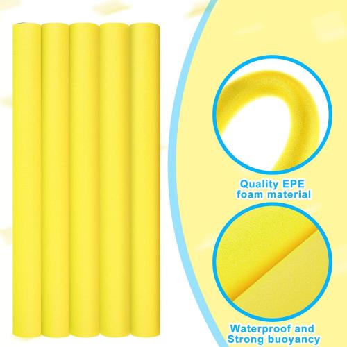 Hanaive 6 Pack Pool Noodles Swimming Floating Foam Tube 52 Inch Hollow Swim Noodles Bulk Floats Heavy Duty for Swimming Decoration Craft Projects Multi-Purpose