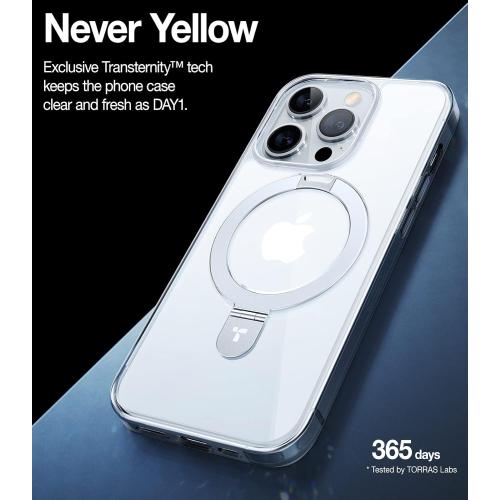 TORRAS Magnetic for iPhone 13 Pro Max Case 6.7 inch with Stand, Clear