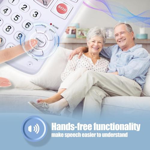 Big Button Phone for Seniors, Corded Landline Phone One-Touch