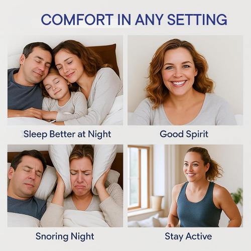 Anti Snoring Devices, Adjustable Snore Stopper for Men and Women, 3-Gear Fit for Personalized Comfort, Individually Packaged & Reusable – 4 Pack