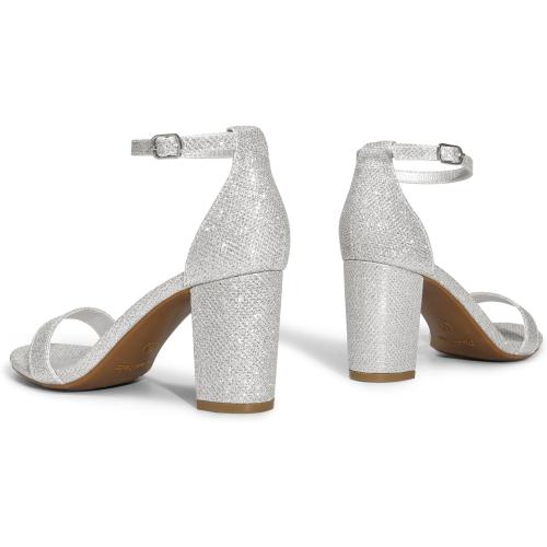 DREAM PAIRS Women's Chunky Block Heel Sandals, Open Toe Ankle Strap Dress Shoes, Comfortable Wedding Guest Heels for Party, Prom and Formal Events