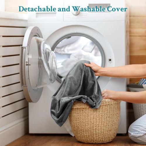 Dark Grey Wedge Pillow for Sleeping, Bed Wedge Pillow for After Surgery, Triangle Pillow Wedge for Heartburn, Acid Reflux, GERD, Back Pain Relief, Neck Pain, Soft & Cooling Memory Foam Top