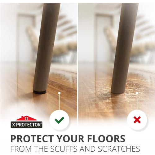 X-PROTECTOR Non Slip Furniture Pads - 8 pcs Premium Furniture Grippers 2! Self-Adhesive Rubber Feet Furniture Feet - Ideal Non Skid Furniture Pad Floor Protectors - Keep Furniture in Place!