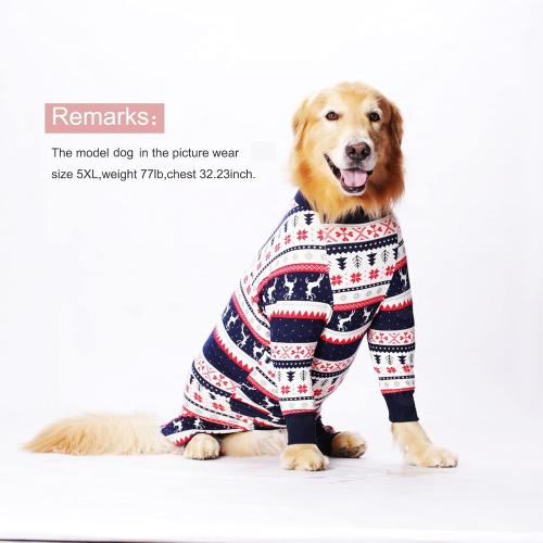 Dog Recovery Suit After Surgery Female Male, Medium Large Dog Neuter Shirt Cone Alternatives Prevent Licking Surgical Onesies (Christmas Blue, XL)