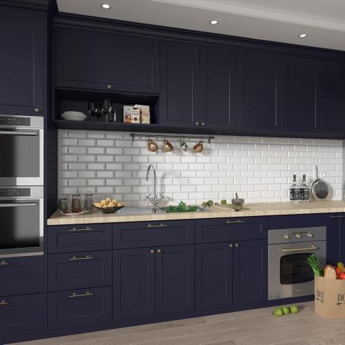 Decotalk 17.7x400 Inch Navy Wallpaper Peel and Stick Dark Blue Wallpaper Removable Dark Blue Contact Paper for Cabinets, Solid Blue Wallpaper for Bedroom Solid Blue Wall Paper Self Adhesive