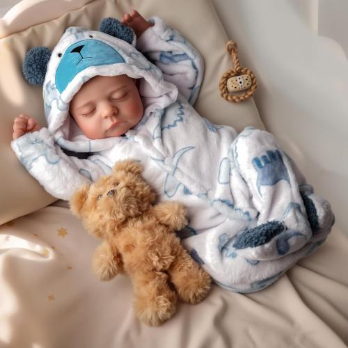 BABESIDE 20 Inch Reborn Baby Doll Boy, Full Vinyl Realistic Newborn | Poseable Full Vinyl Body, Hand-Painted Newborn Details, Clothes and Accessories and Gifts, Kids Ages 3