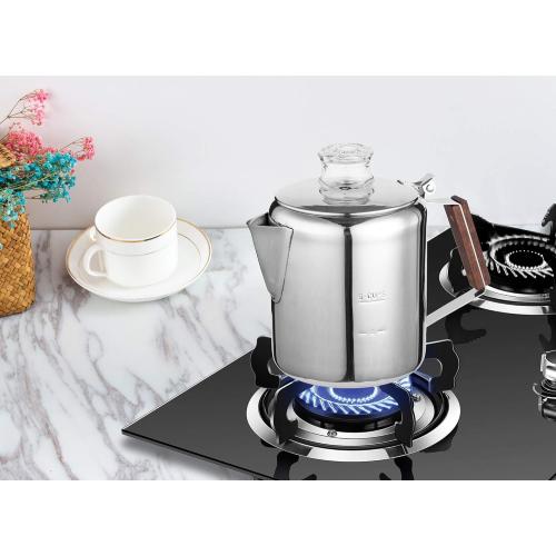 Fox Run Rapid Brew Stainless Steel Stovetop Coffee Percolator, 2-6 Cup