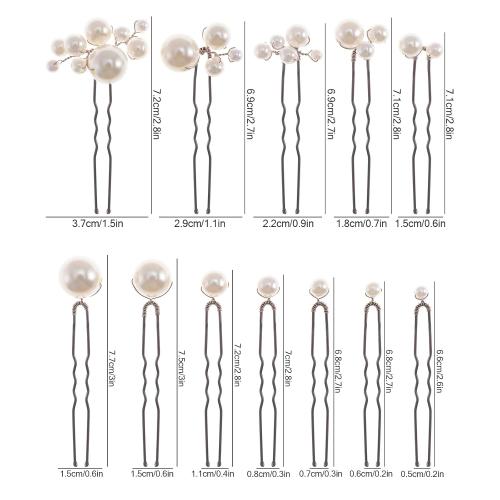 12 Pieces Bridal Hair Accessories Pearl Wedding Hair Pins Handmade Bridal Hair Pins for Wedding Brides Women Girls