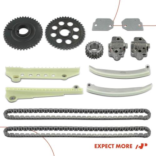 A-Premium Engine Timing Chain Kit W/Guide Rail [fit SOHC, 8Cyl 4.6L] Compatible with Ford Mustang, Expedition, Explorer, E-150 Econoline, F-150 & Lincoln Town Car & Mercury Grand Marquis, Mountaineer