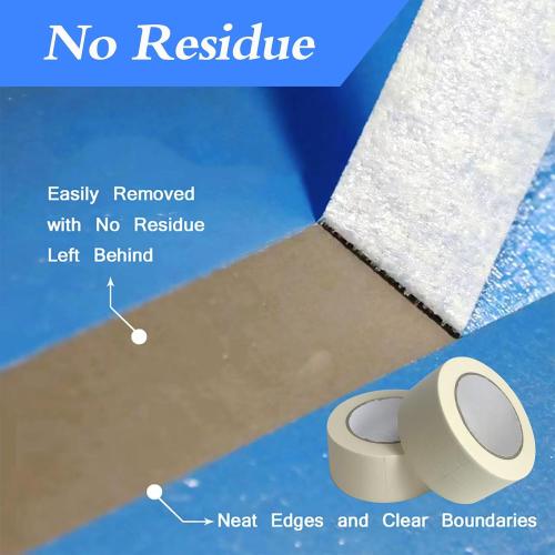 Lazybug studio Masking Tape 2 Inch Wide, 2 Inches x 55 Yards x 2 Rolls, 110 Yards in Total