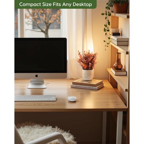 Velener 2 PCS Small Fake Eucalyptus Plant Artificial Potted Plants Indoor for Desk, Shelf, Home Decor Realistic Faux Plant for Office, Bathroom, Living Room Decoration (Fall Orange)