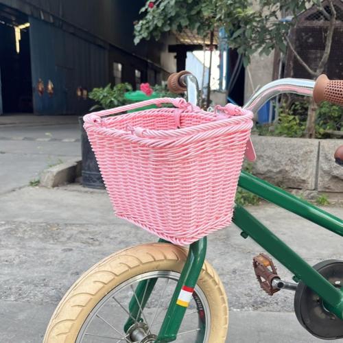 Removable Kids Bicycles Basket Colorful Bike Front Handlebars Storage Basket For Front Bicycles Mounting