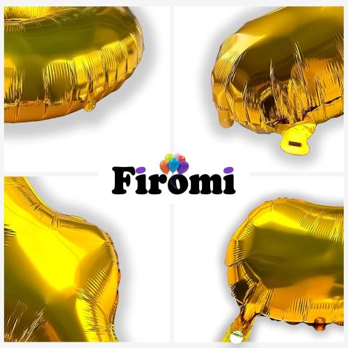 FIROMI 50 Number Balloons Gold Big Giant Jumbo Huge Foil Mylar 50 Balloon Numbers for 50th Birthday Party Anniversary Events Decorations 40-inches