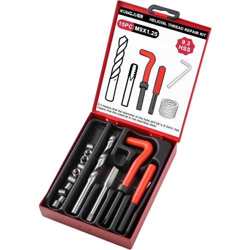 Metric Thread Repair Insert Kit, M9X1.25mm Rethreading