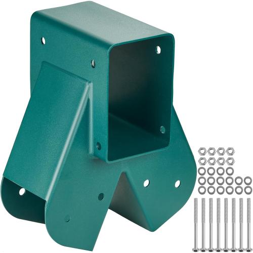 (Frame ONLY) A-Frame Middle Swing Set Brackets, Heavy Duty Carbon Steel Swing Set Hardware with Mounting Hardware, DIY Swing Set Bracket Swing Set Kit for 4x4 Legs & 4x6 Beam, Green