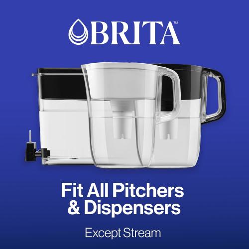 Brita Everyday Elite Water Filter Pitcher, Removes 99% of Lead, Includes 1 Filter, 10-Cup Capacity, Black
