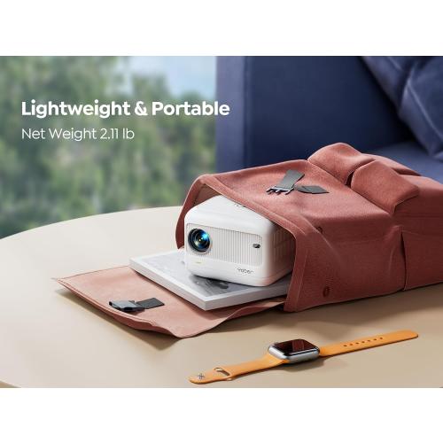 [Electric Focus]Mini Projector with 5G WiFi and Bluetooth 5.2,YABER 1080P Outdoor Projector Support ±40° Keystone Correction,Portable Projector for Phone/ TV Stick/Laptop/PS5